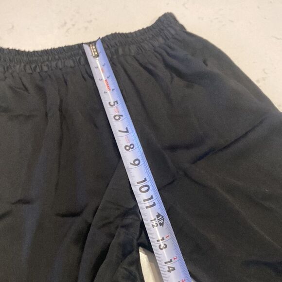 Reformation 100% Silk Wide Leg Black Smocked Waist Pull On Flowy Pant - Picture 4 of 7